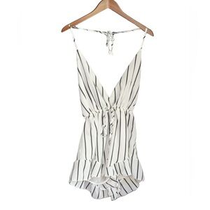 Striped Black and White Romper